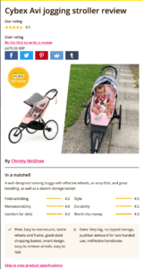 A pushchair review from the Made for Mums website