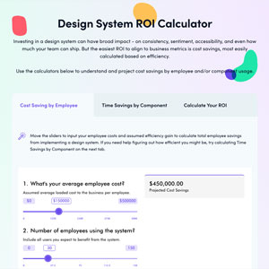Knapsack's design system ROI calculator
